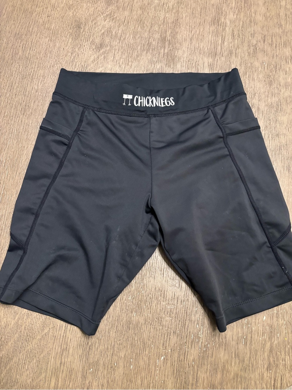 ChicknLegs Mens Black 8" Half Tights Fun size small